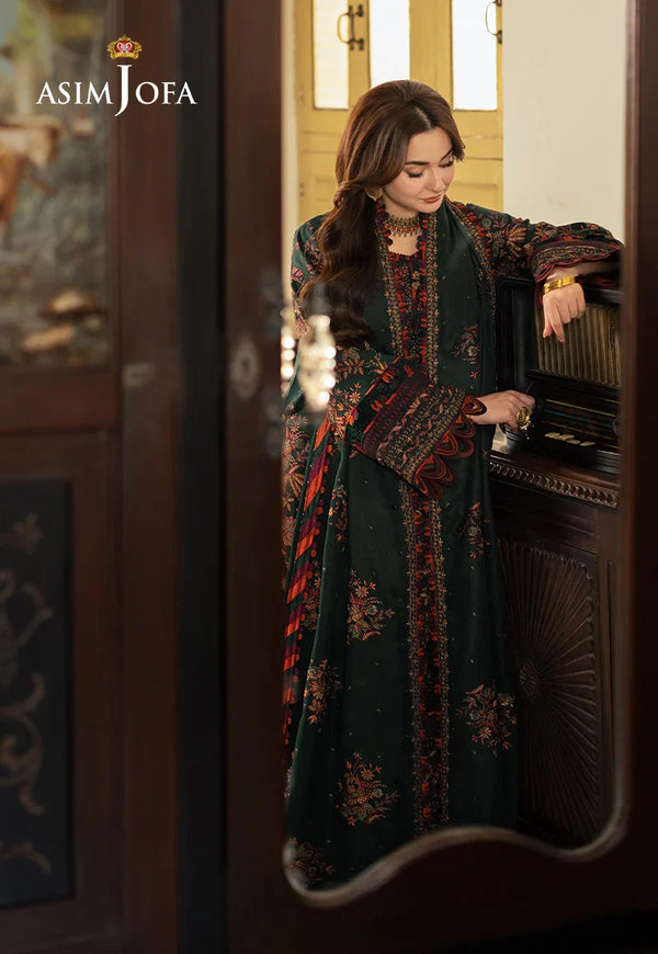 '-3PC DHANAK EMBROIDERED UNSTICHED SUIT V259