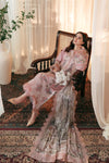 3PC Lawn EMBROIDERED SHIRT WITHPRINTED DUPATTA AND TROUSER V501