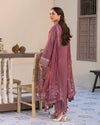 Dhanak-3PC Embroidered Shirt with chiffion Embroidered Dupatta V1321