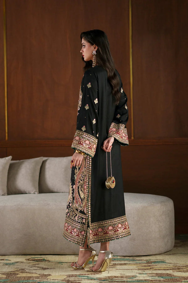 ETHNIC - Luxury Raw Silk Embroidered Unstitched 3PC v738