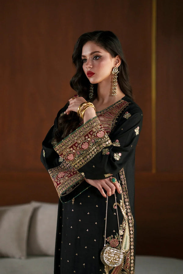 ETHNIC - Luxury Raw Silk Embroidered Unstitched 3PC v738