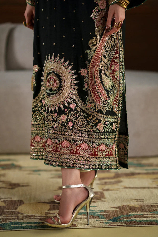 ETHNIC - Luxury Raw Silk Embroidered Unstitched 3PC v738