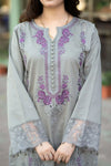3 Piece - Unstitched Fully Embroidered Dhanak Fabric v48